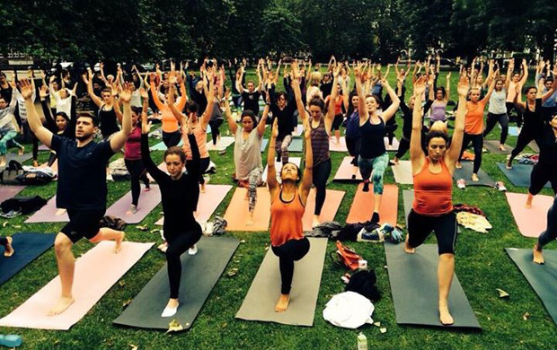 Yoga class at Sweaty Betty, Fulham Road - West London Living